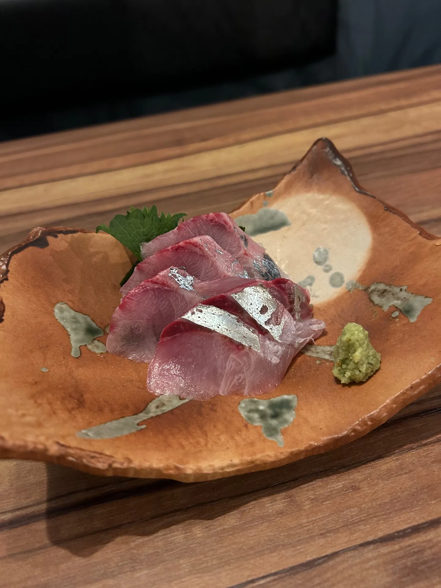 天然シマアジに、胡麻ネギ温豆富